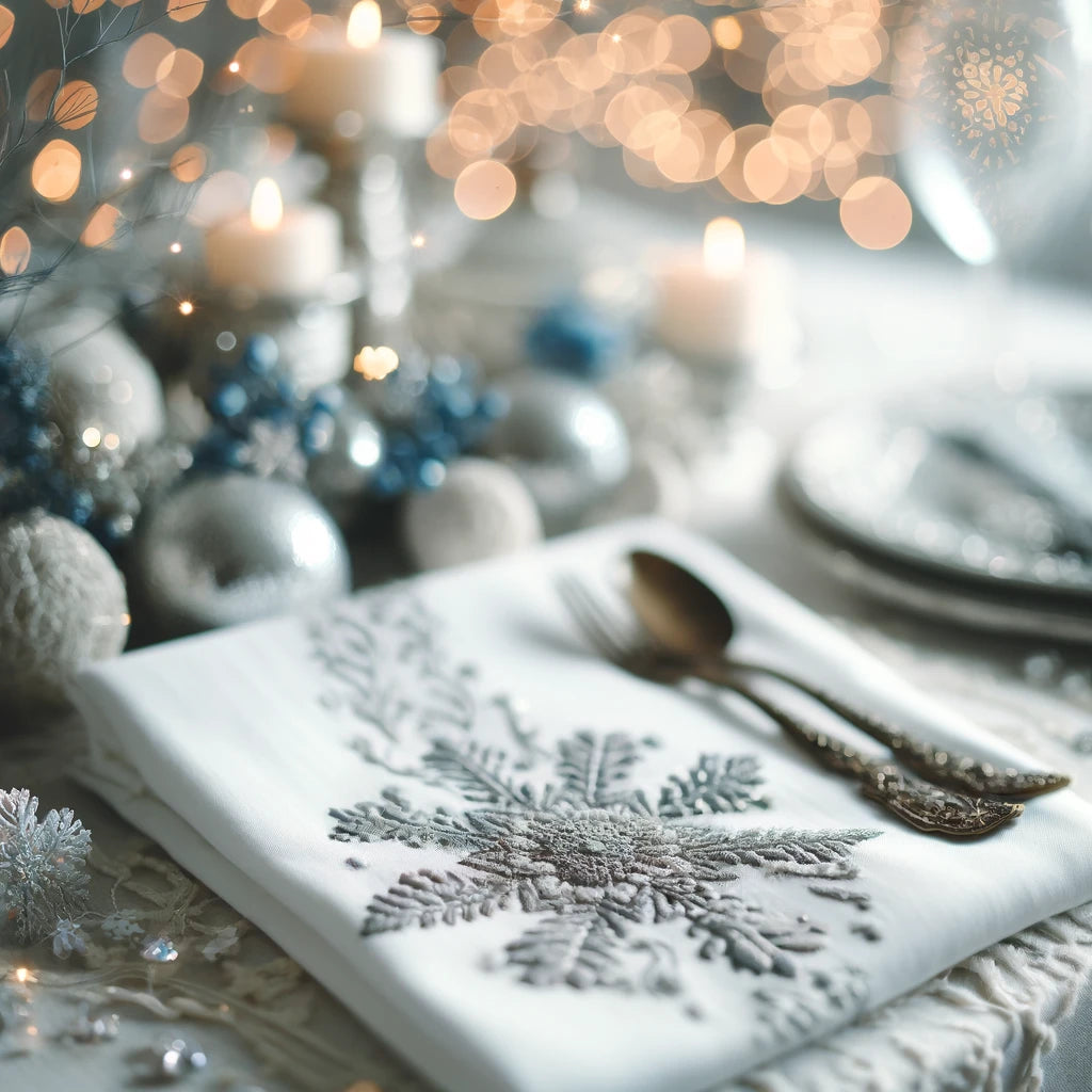 Elegant Winter Linen Tablecloths: Festive Decor for Holiday Tables ...