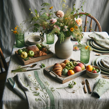 Spring Floral Linen Tablecloths for a Fresh, Vibrant Table