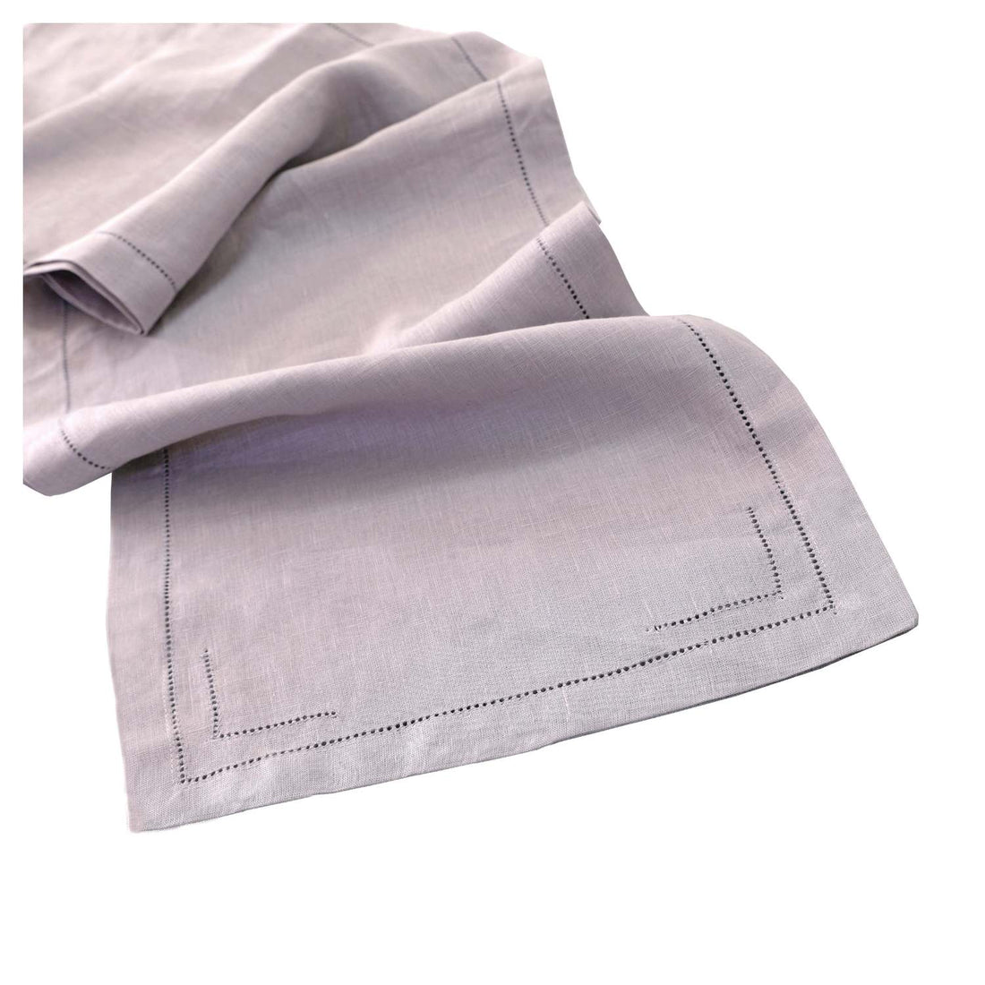 Lavender 100% Linen Incomplete Hemstitch Table Runner 72"