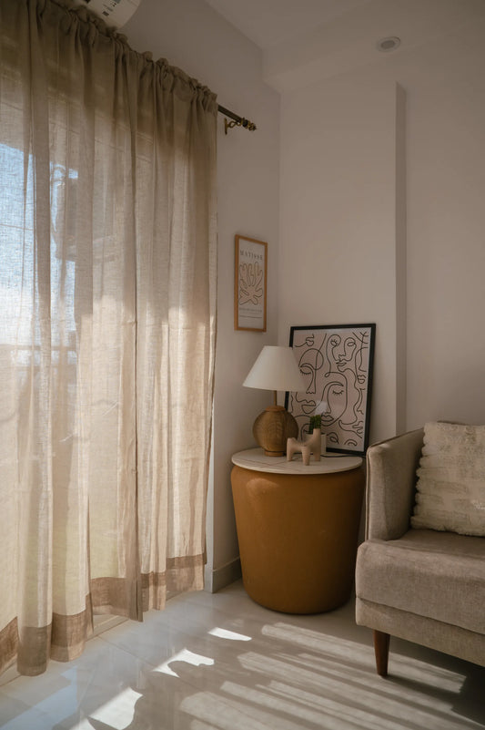 Linen Sheer Curtain in Natural